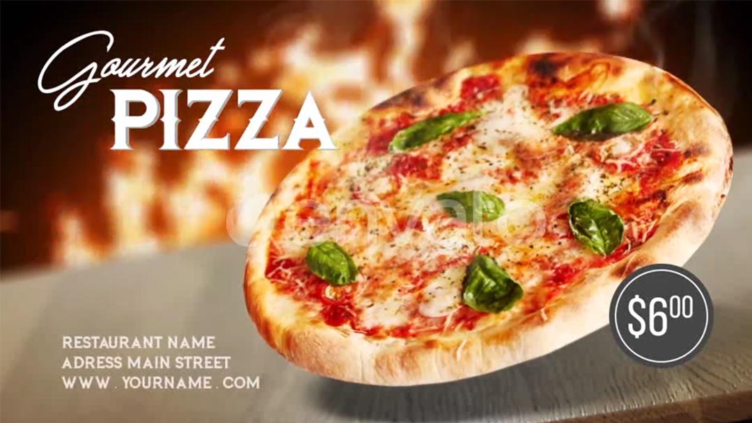 پروژه افتر افکت برای تبلیغات پیتزا