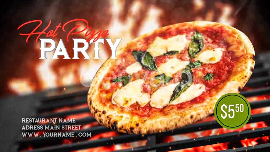 پروژه افتر افکت برای تبلیغات پیتزا